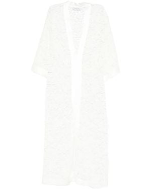 Carine Gilson V-Neck Lace Nightdress - White