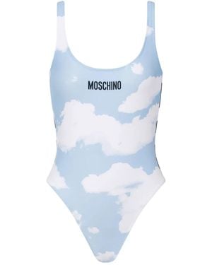 Moschino Un maillot de bain avec imprimé - Bleu