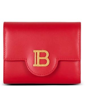 Balmain Portafoglio Con Placca Logo - Rosso