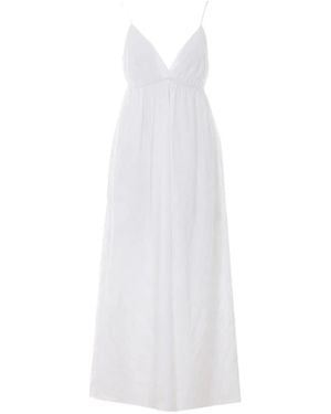 ELEH Spaghetti-Strap A-Line Midi Dress - White