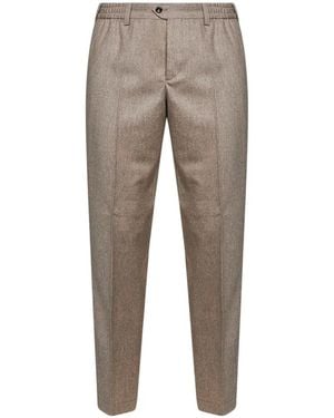 PT Torino Pantalon De Tailleur À Taille Élastique - Grey