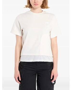 The North Face Fabric Mix Ss Tee Chest Logo T-Shirt - White