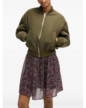 BOSS Water-Repellent Reversible Bomber Jacket - Green