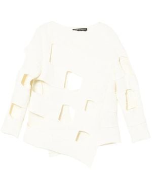 Comme des Garçons Cut-Out Jumper - White