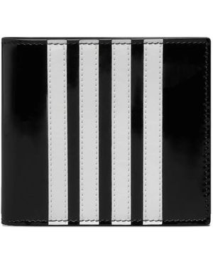 Thom Browne Leather 4-Bar Strip-Detail Wallets - Black