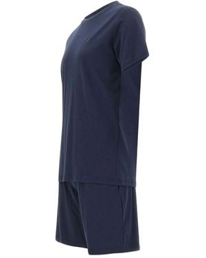 Emporio Armani Eagle Logo Pyjama Set - Blue