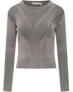 IRO Ribbed-Knit T-Shirt - Gray