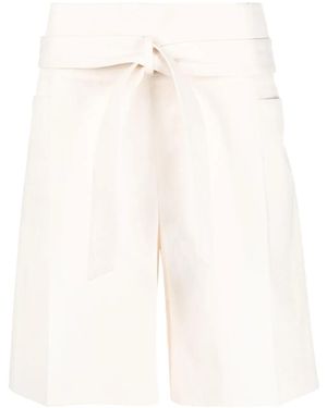 TOTEME Belted Waist Shorts - White