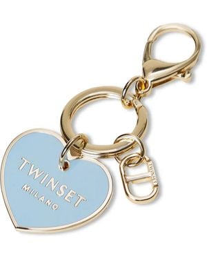 Twinset Logo-Embossed Keychain - Blue
