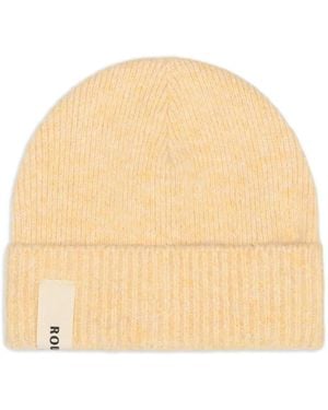 ROUGH Label-Detail Beanie - Naturel