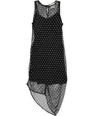 Paris Georgia Basics Asymmetrisches Kleid Mit Perlen - Schwarz