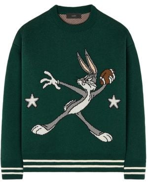 Alanui X Looney Tunes Bugs Bunny Long-Sleeve Jumper - Green