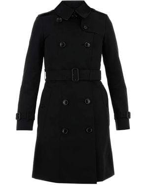 Burberry Trenchcoat Aus Gabardine - Schwarz