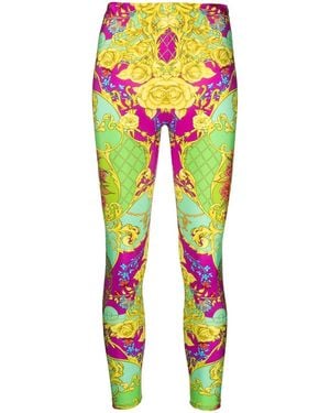 Philipp Plein New Baroque High-Rise Leggings - Purple