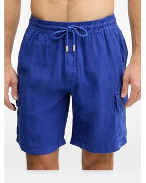 Vilebrequin Linen Cargo Shorts - Blue