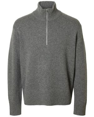SELECTED Half-Zip Jumper - Grey