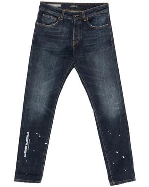 CoSTUME NATIONAL Logo-Print Jeans - Blue
