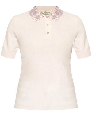 Blumarine Polo Con Strass - Neutro