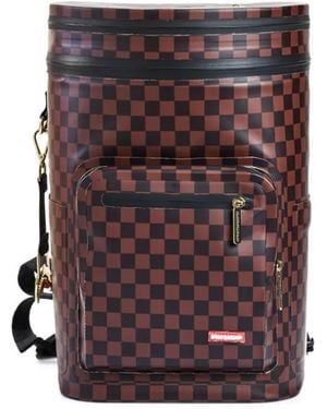 Sprayground Shark Cooler Chequered Backpack - Purple
