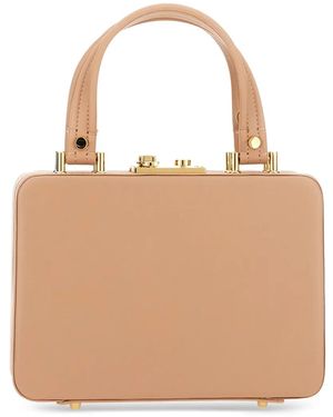 Gianvito Rossi Valì レザーハンドバッグ - ナチュラル