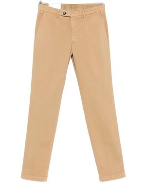 Michael Coal Button-Fastening Trousers - Natural