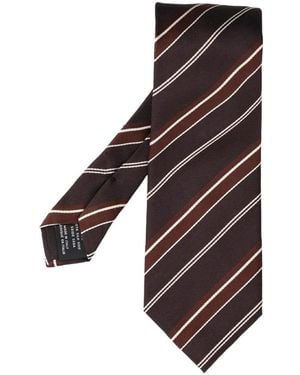 Tom Ford Striped Silk Tie - Brown