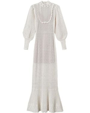 Twinset Knitted Maxi Dress - White