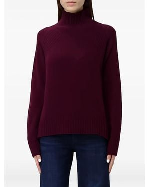 Dondup Pull Côtelé À Col Roulé - Violet