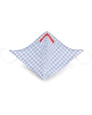 Isaia Gingham-Check Face Mask - Blue