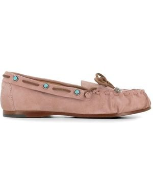 Sartore Embellishment Loafers - Pink