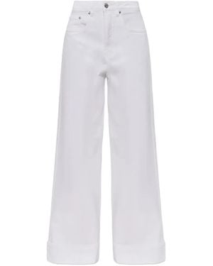 Gestuz Gzlivia Turn-Up-Cuff Jeans - White