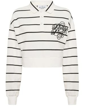 Philipp Plein Cotton Polo Top - Gray