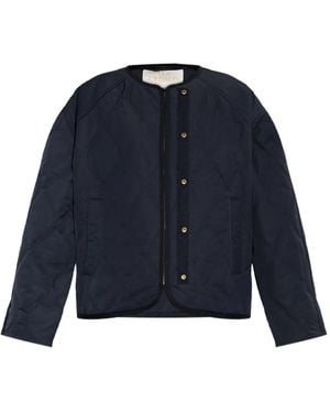 Ulla Johnson Quilted Press-Stud Jacket - Blue