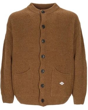 WOOD WOOD Gerippter Cardigan Mit Knöpfen - Braun