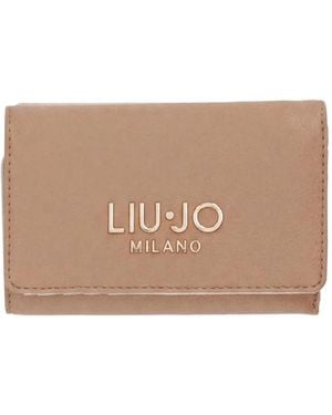 Liu Jo Logo-Appliqué Wallet - Natural