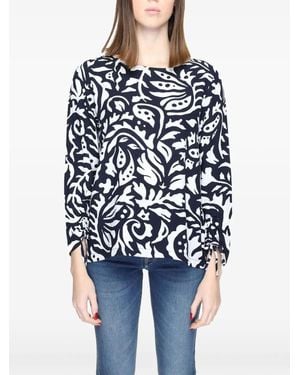 Street One Floral-Print Blouse - Blue
