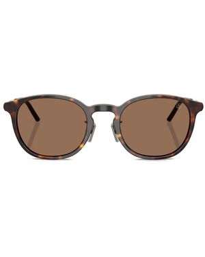 Moncler Round Tortoiseshell Sunglasses - Brown