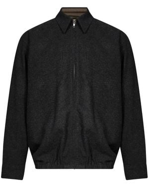 Magliano Zip-Up Elasticated-Hem Jacket - Black