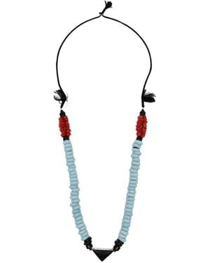 Toga Beaded Necklace - White