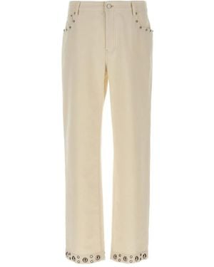 Valentino Garavani スタッズ パンツ - ナチュラル