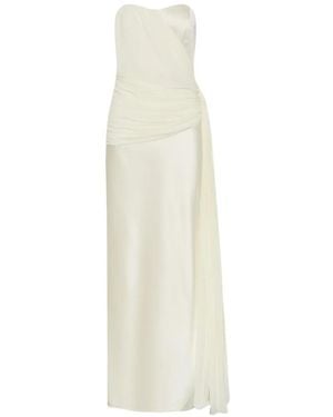 Nicholas Milena Draped Maxi Dress - White