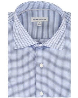 Peter Millar Check-Pattern Shirt - Blue