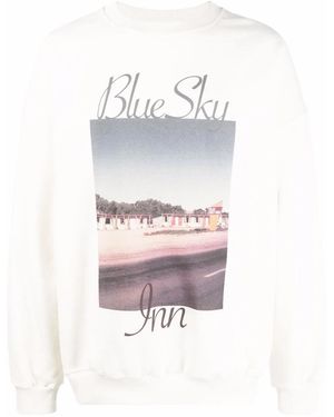 BLUE SKY INN Sweater Met Logoprint - Naturel