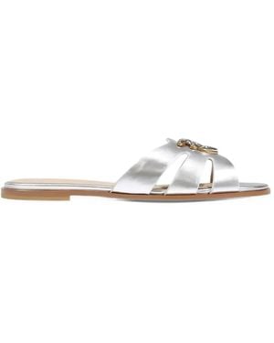 PINKO Love Birds Sandalen Mit Cut-Out - Weiß