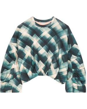 Dries Van Noten ジオメトリックパターン スウェットシャツ - グリーン