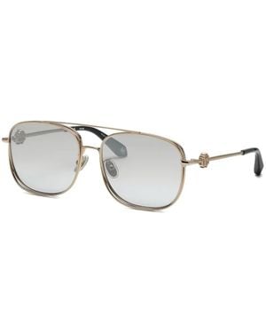 Roberto Cavalli Full-Rim Pilot Sunglasses - Metallic