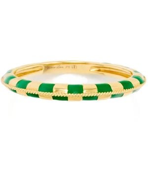 Yvonne Léon Anillo A Cuadros En Oro Amarillo De 9 Ct