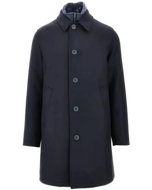 Herno Layered Coat - Blue