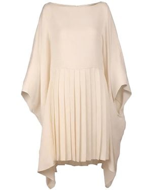 Valentino Garavani Pleated Asymmetric Dress - Natural