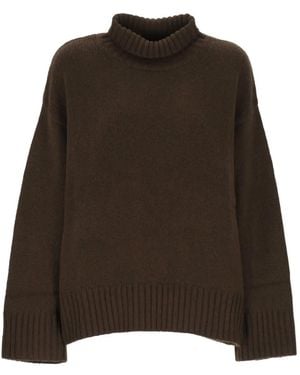 Barbour Woodhouse Cashmere-Blend Funnel Neck Jumper - Brown